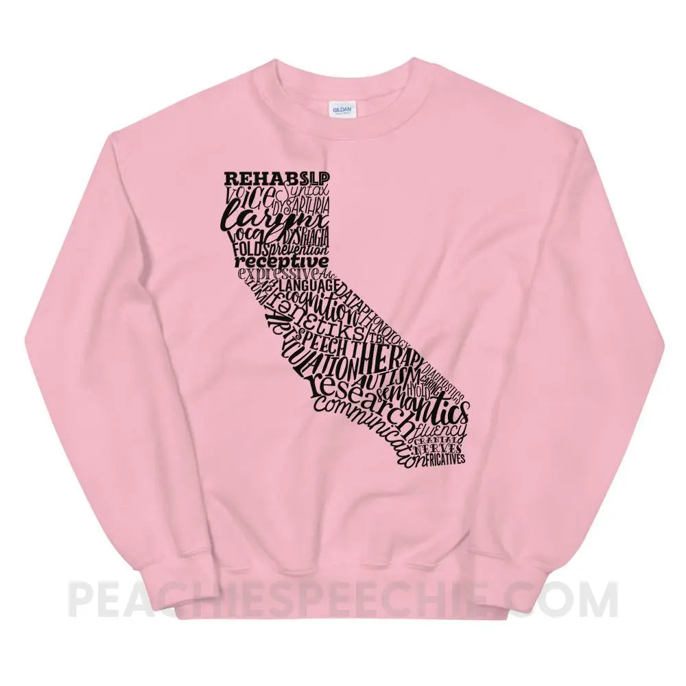 California SLP Classic Sweatshirt - Light Pink / S - Hoodies & Sweatshirts peachiespeechie.com
