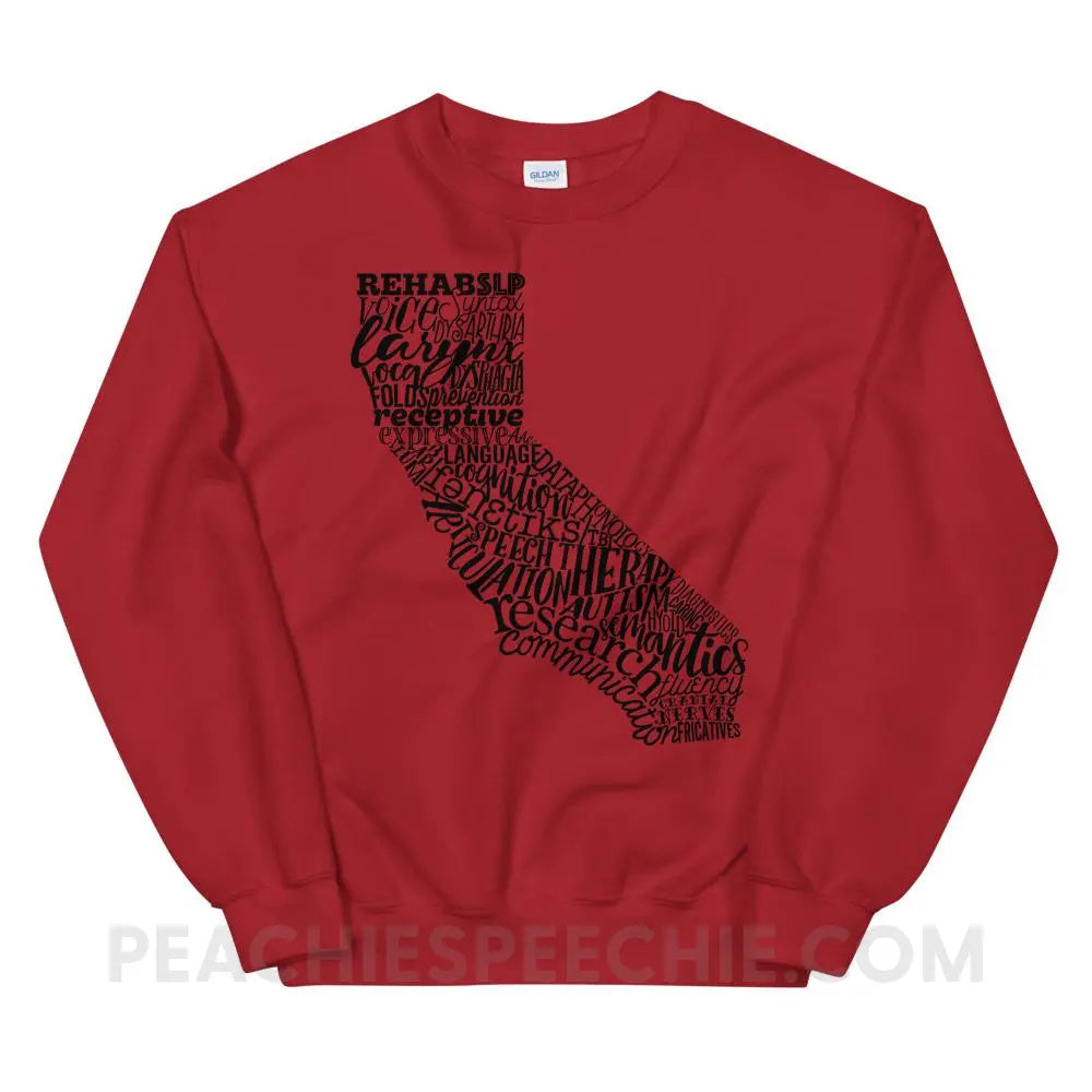 California SLP Classic Sweatshirt - Red / S - Hoodies & Sweatshirts peachiespeechie.com
