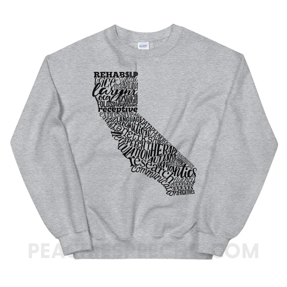 California SLP Classic Sweatshirt - Sport Grey / S - Hoodies & Sweatshirts peachiespeechie.com