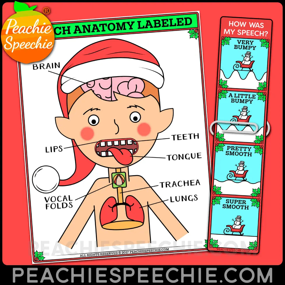 Christmas Fluency Therapy Activities (Stuttering Therapy) - Materials peachiespeechie.com