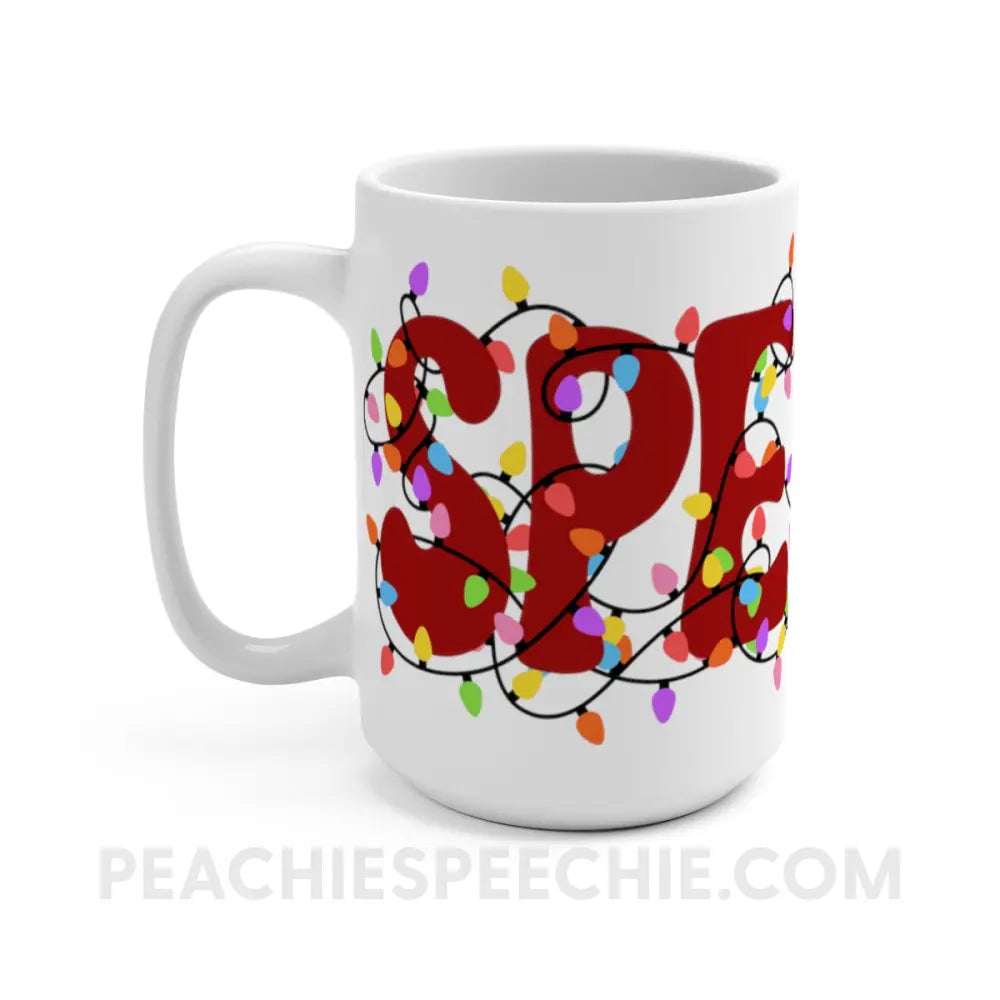 Christmas Lights Speech Coffee Mug - 15oz - peachiespeechie.com