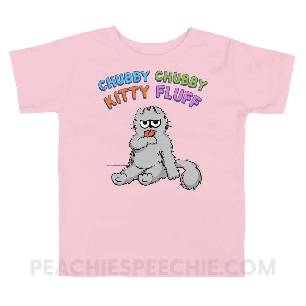 Chubby Kitty Fluff Toddler Shirt - Pink / 2T - peachiespeechie.com