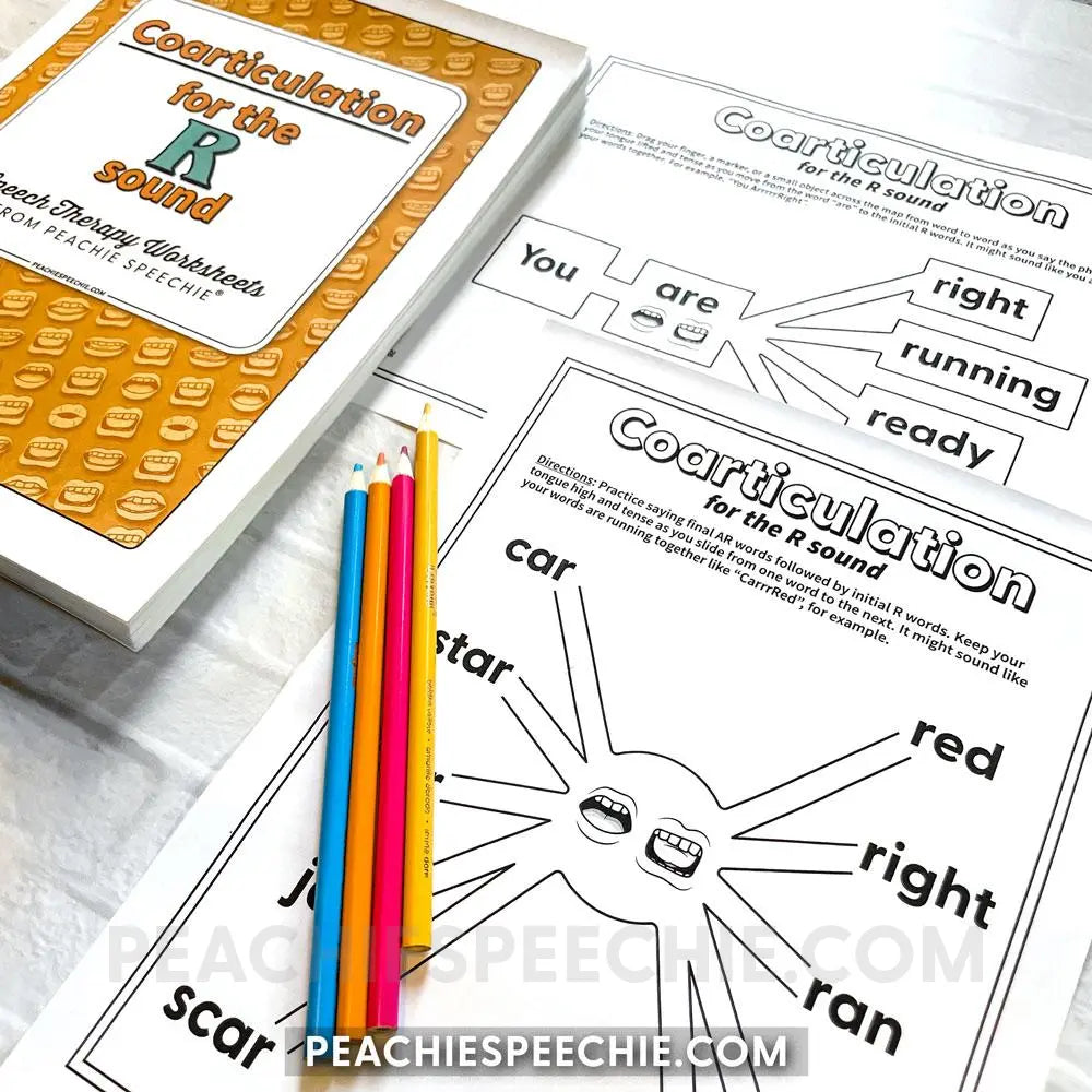 Coarticulation for the R Sound - Materials peachiespeechie.com