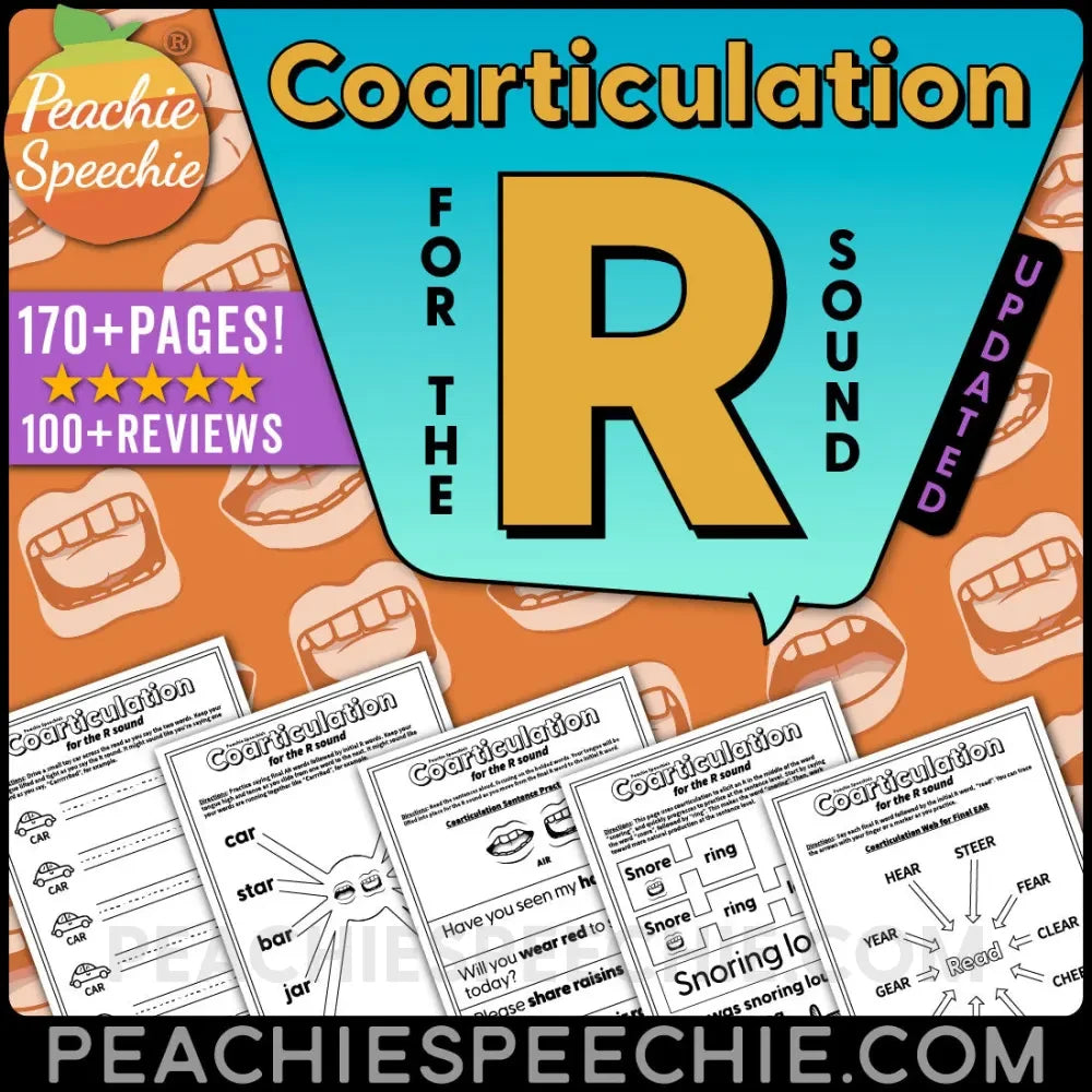 Coarticulation for the R Sound - Materials peachiespeechie.com