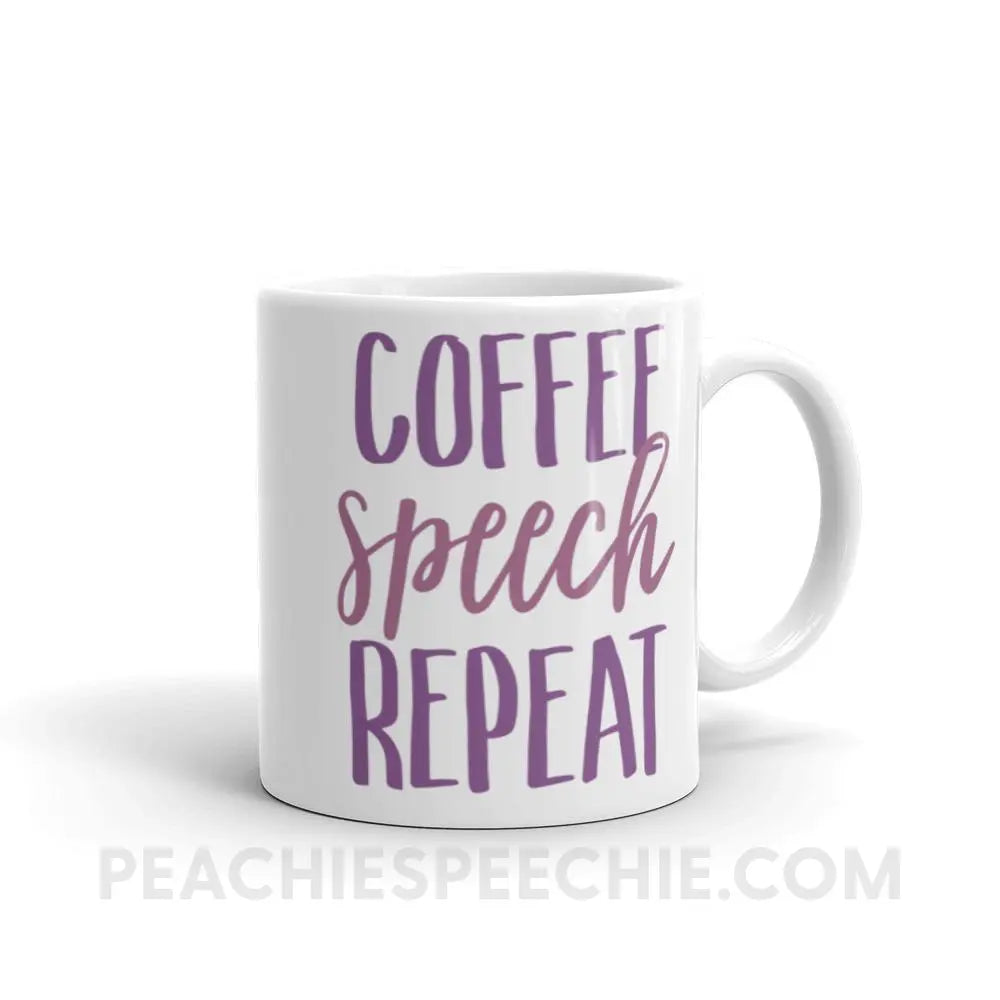 Coffee Speech Repeat Mug - 11oz - Mugs peachiespeechie.com