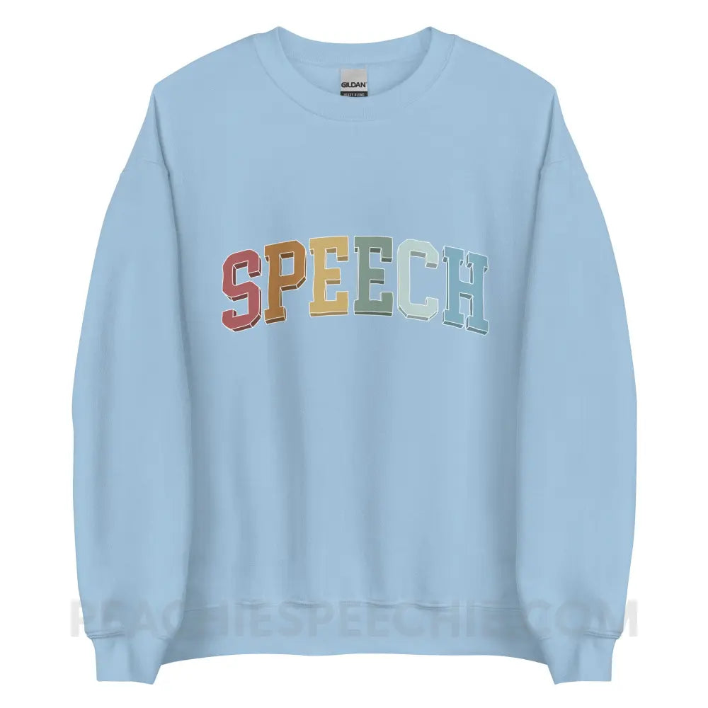 College Style Speech Classic Sweatshirt - Light Blue / S - peachiespeechie.com