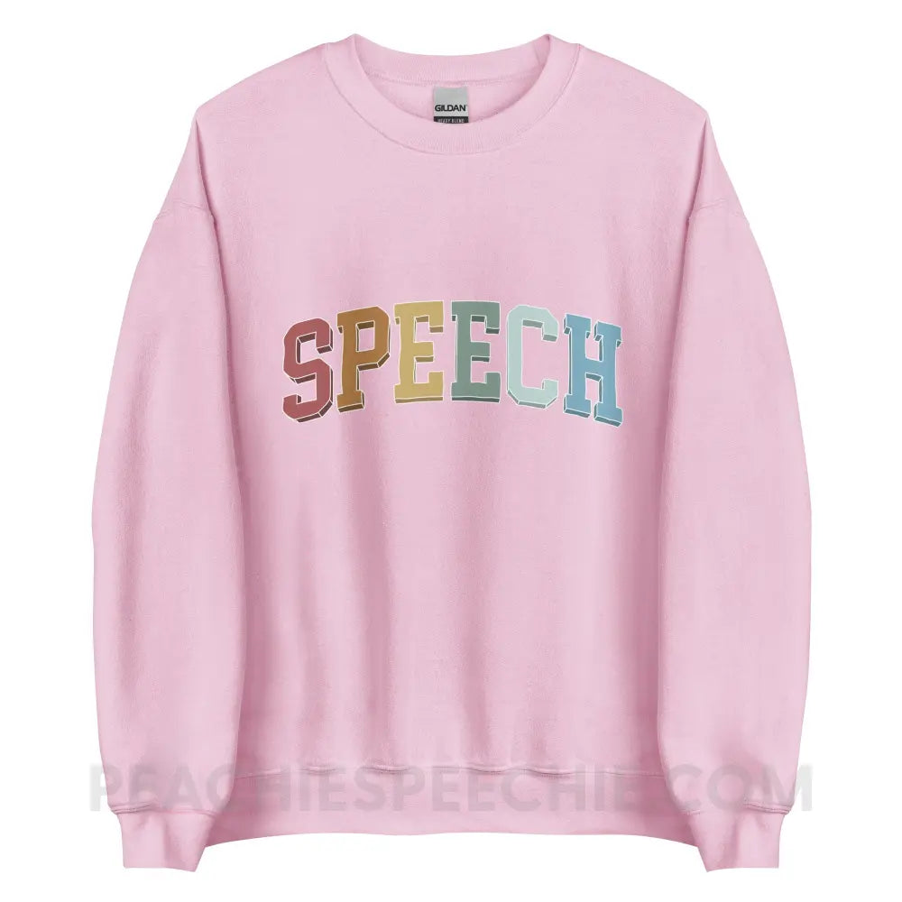 College Style Speech Classic Sweatshirt - Light Pink / S - peachiespeechie.com