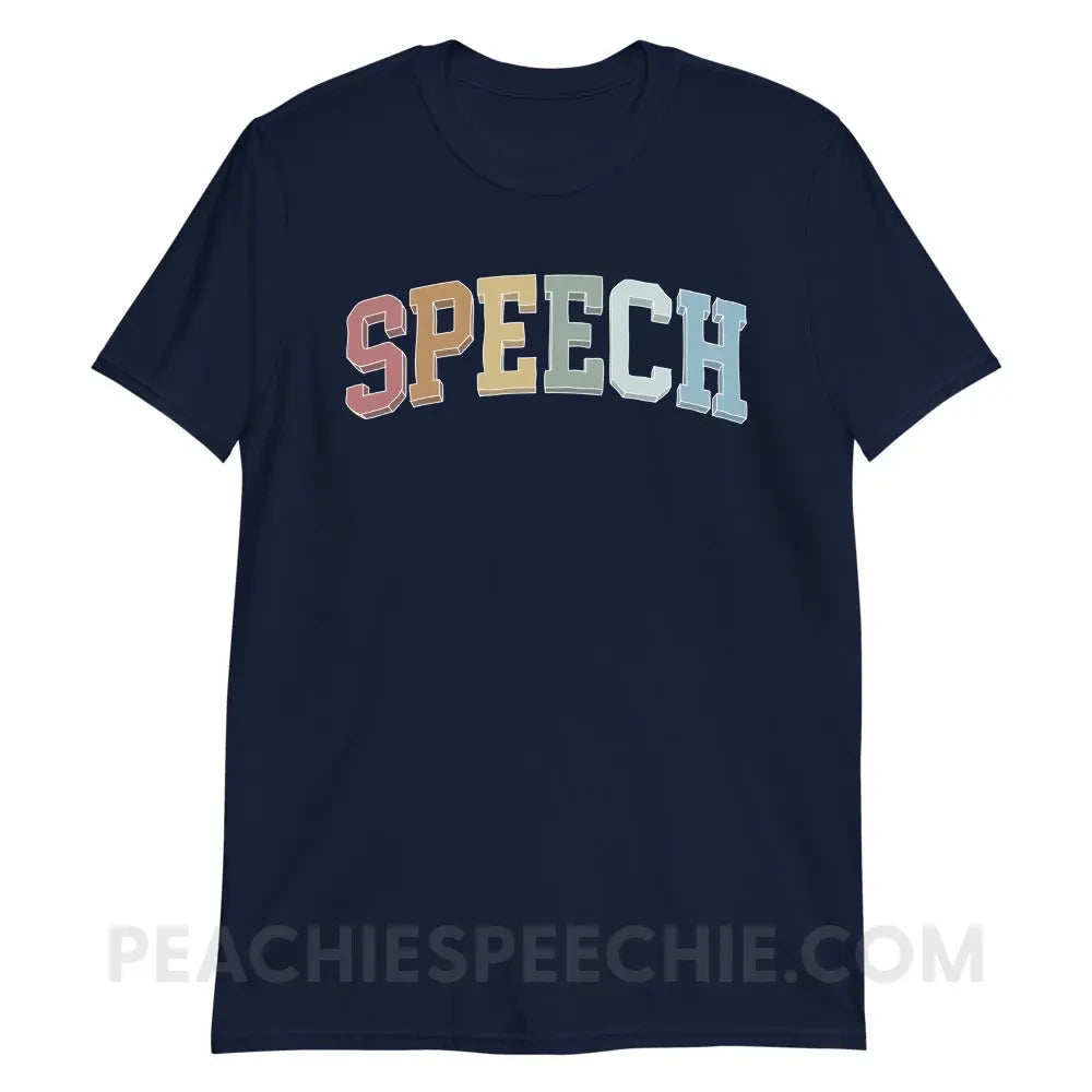 College Style Speech Classic Tee - Navy / M - peachiespeechie.com