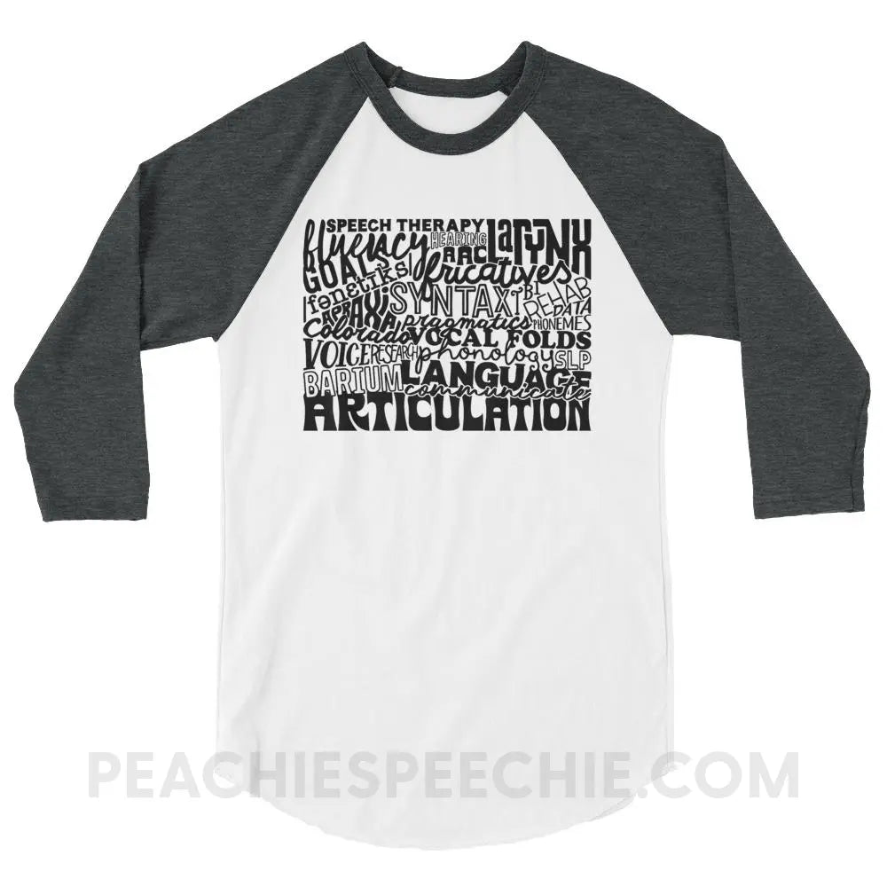 Colorado SLP Baseball Tee - White/Heather Charcoal / XS - T-Shirts & Tops peachiespeechie.com