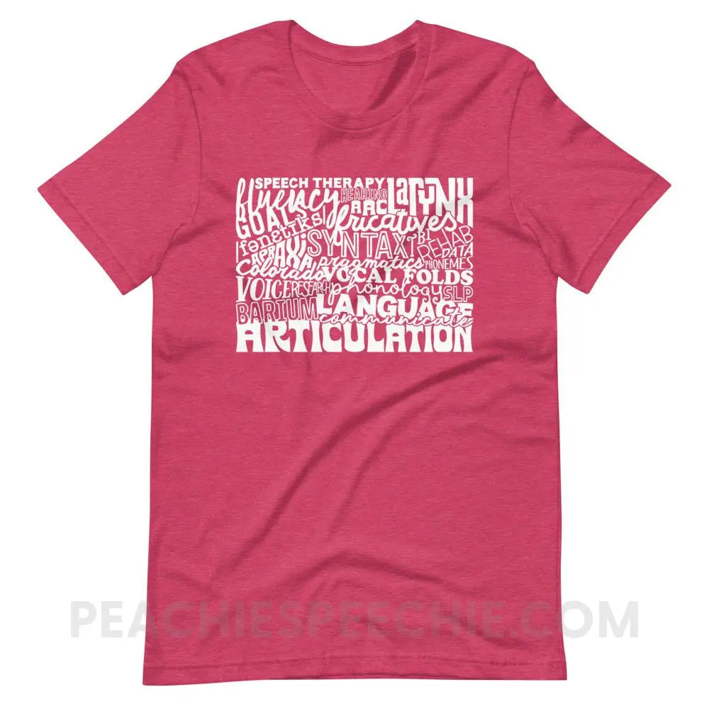 Colorado SLP Premium Soft Tee - Heather Raspberry / S - T-Shirts & Tops peachiespeechie.com
