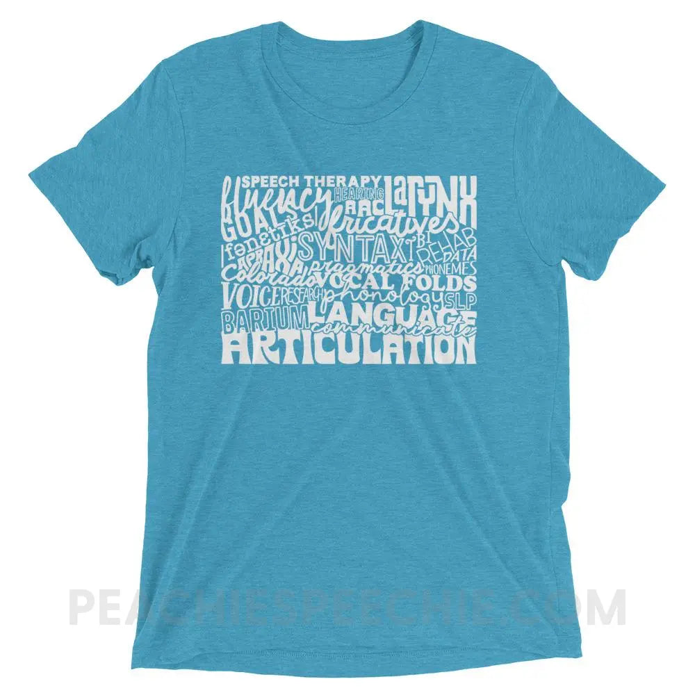 Colorado SLP Tri-Blend Tee - Aqua Triblend / XS - T-Shirts & Tops peachiespeechie.com