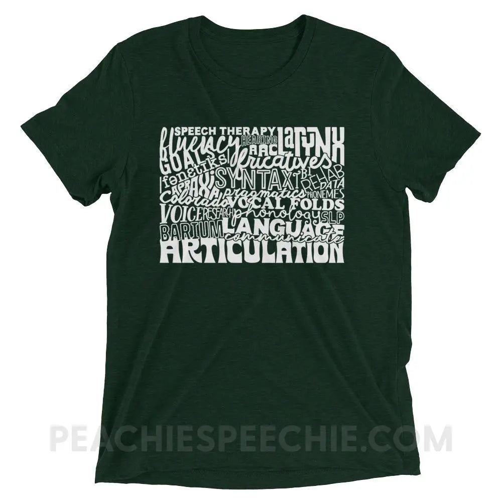 Colorado SLP Tri-Blend Tee - Emerald Triblend / XS - T-Shirts & Tops peachiespeechie.com