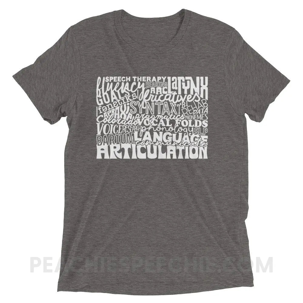 Colorado SLP Tri-Blend Tee - Grey Triblend / XS - T-Shirts & Tops peachiespeechie.com