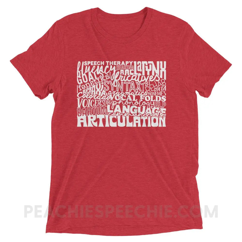 Colorado SLP Tri-Blend Tee - Red Triblend / XS - T-Shirts & Tops peachiespeechie.com