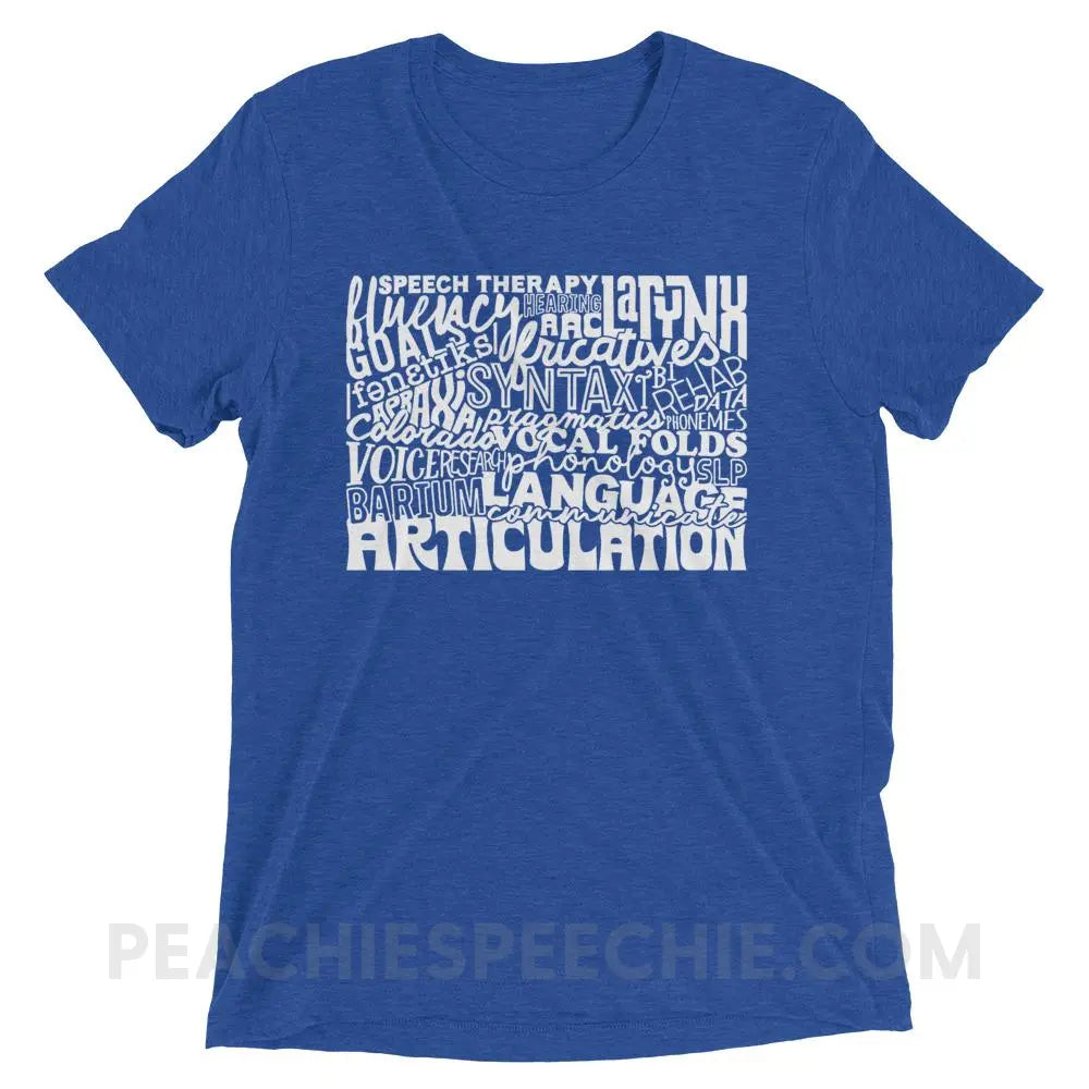 Colorado SLP Tri-Blend Tee - True Royal Triblend / XS - T-Shirts & Tops peachiespeechie.com