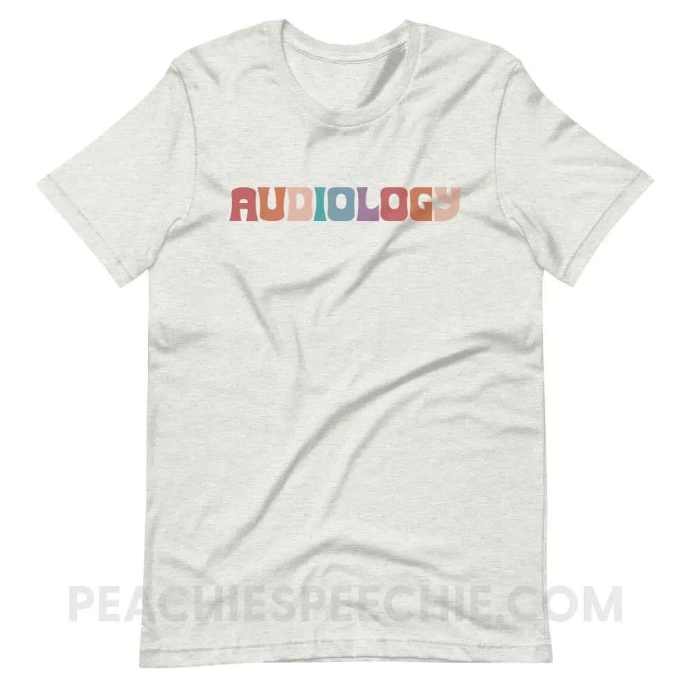 Colorful Audiology Premium Soft Tee - Ash / S - T-Shirt peachiespeechie.com