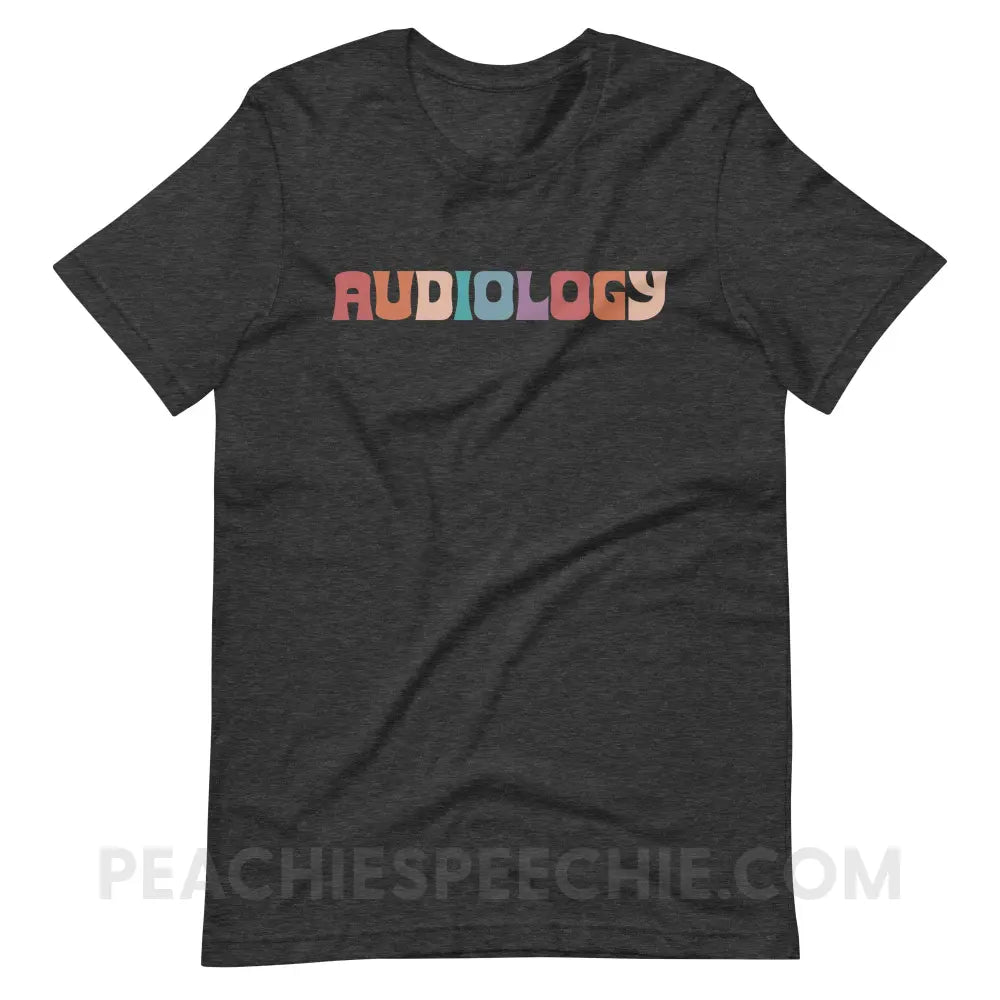 Colorful Audiology Premium Soft Tee - Dark Grey Heather / S - T-Shirt peachiespeechie.com