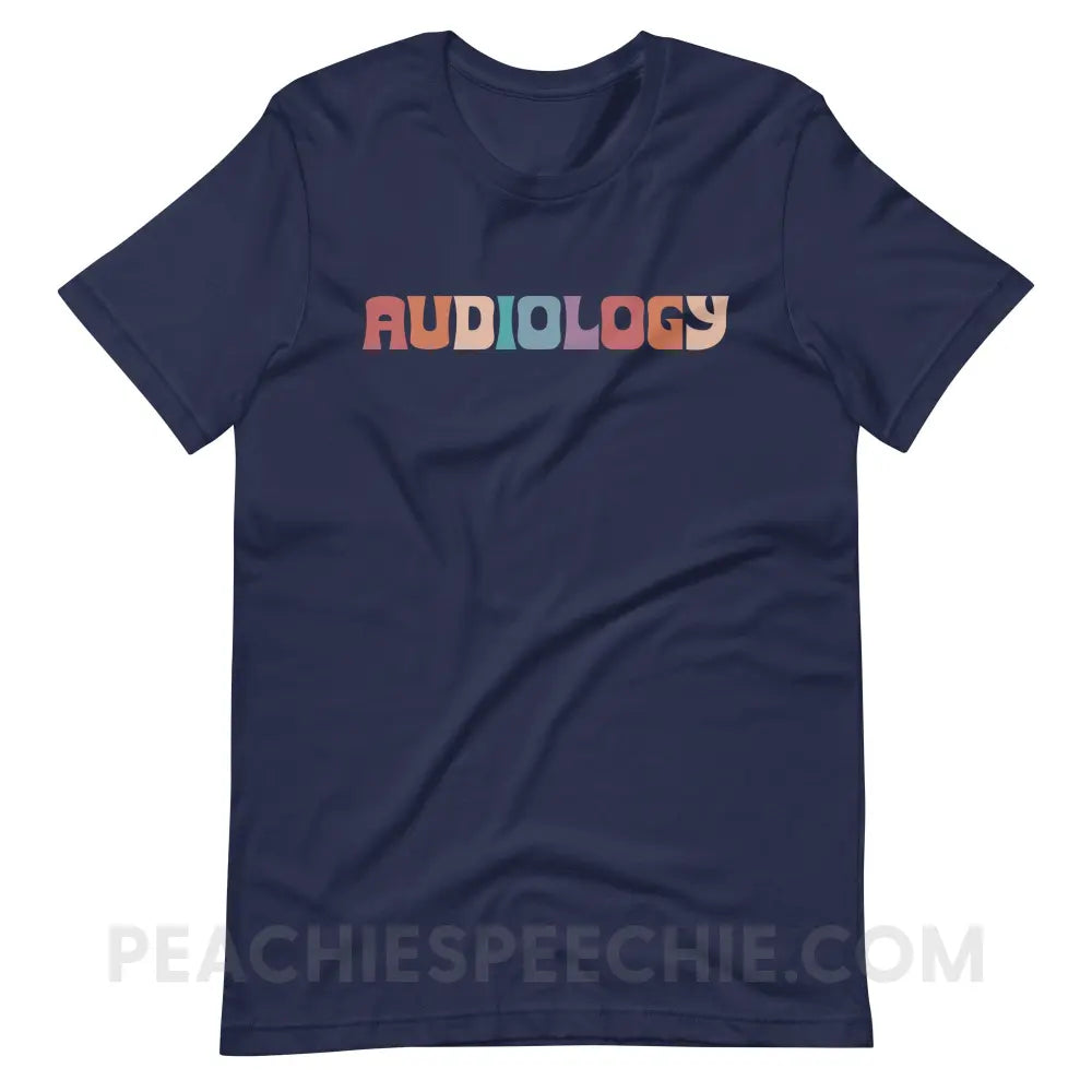 Colorful Audiology Premium Soft Tee - Navy / S - T-Shirt peachiespeechie.com