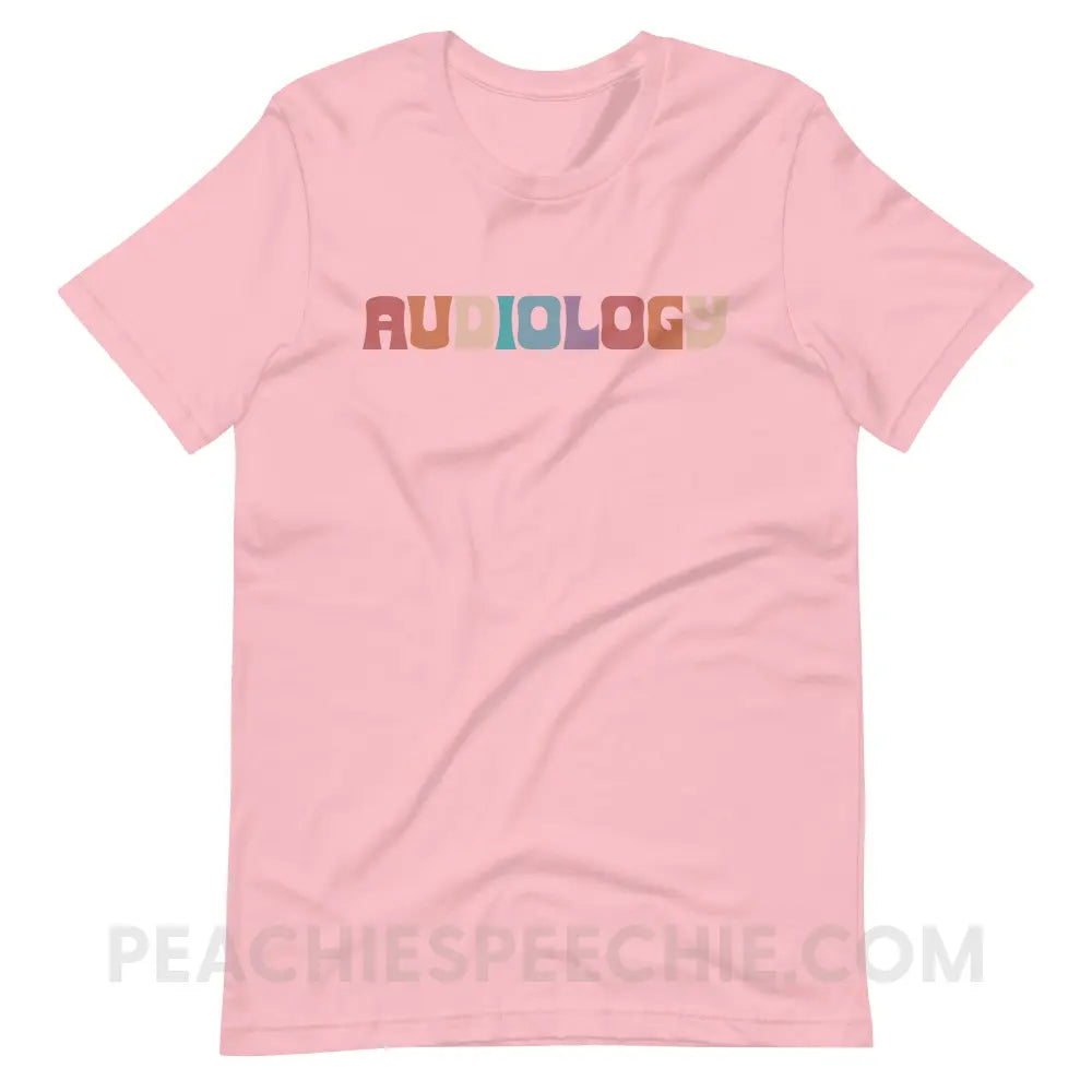 Colorful Audiology Premium Soft Tee - Pink / M - T-Shirt peachiespeechie.com
