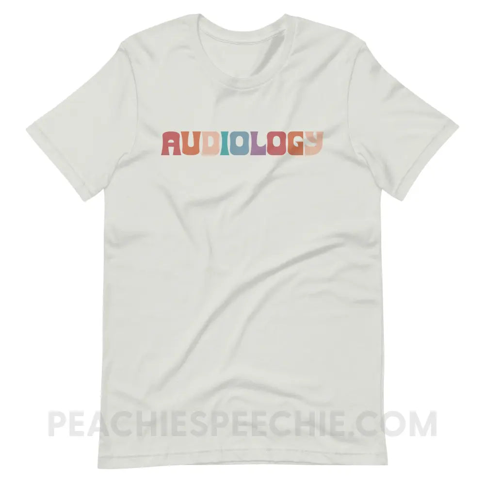 Colorful Audiology Premium Soft Tee - Silver / S - T-Shirt peachiespeechie.com