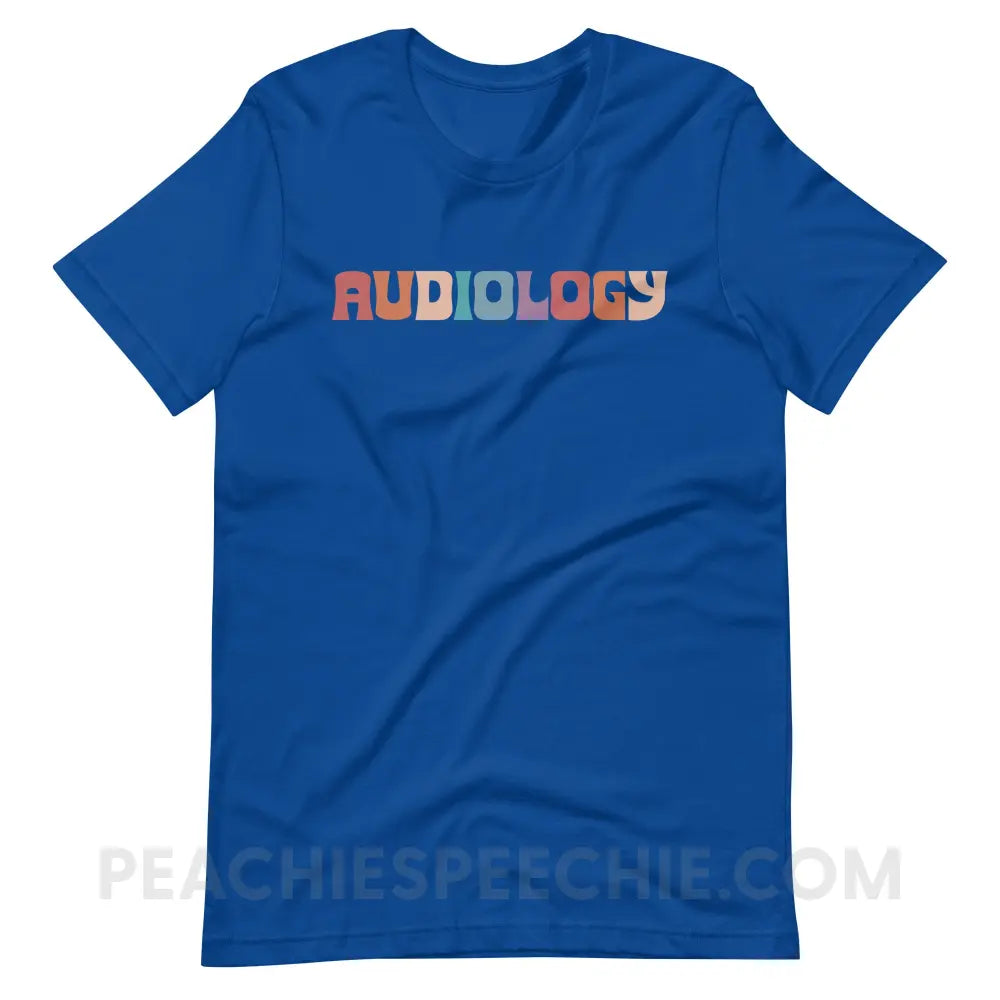 Colorful Audiology Premium Soft Tee - True Royal / S - T-Shirt peachiespeechie.com