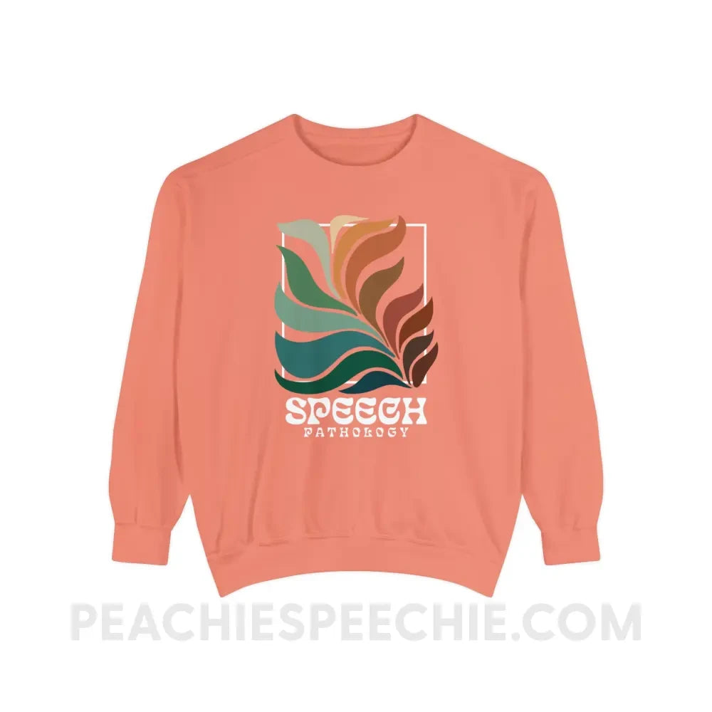 Colorful Bloom Speech Pathology Comfort Colors Crewneck - Terracotta / S - Sweatshirt peachiespeechie.com