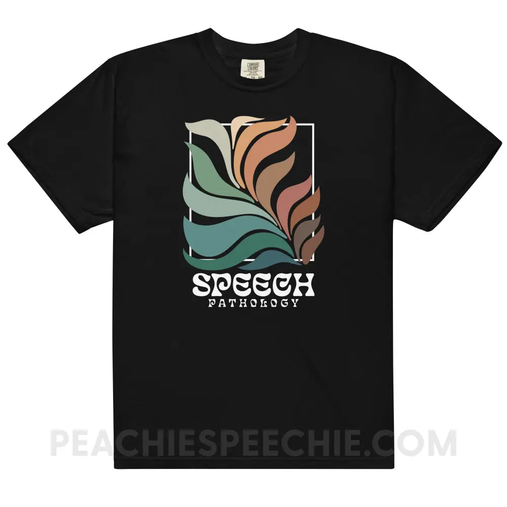 Colorful Bloom Speech Pathology Comfort Colors Tee - Black / S - peachiespeechie.com