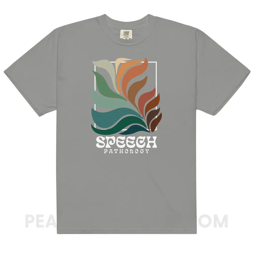 Colorful Bloom Speech Pathology Comfort Colors Tee - Grey / S - peachiespeechie.com