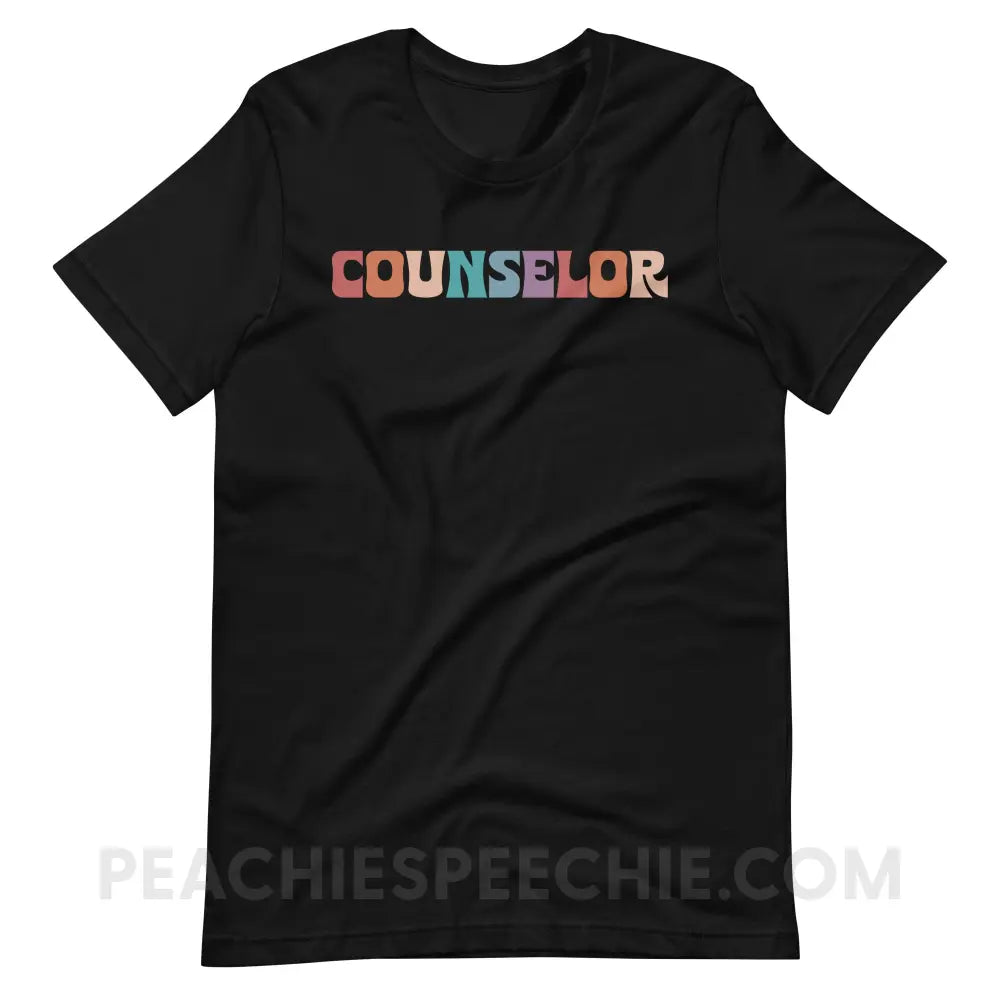Colorful Counselor Premium Soft Tee - Black / S - T-Shirt peachiespeechie.com