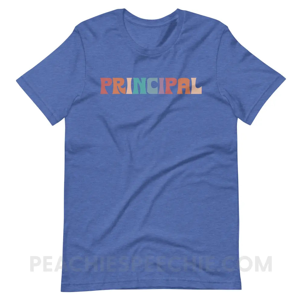 Colorful Principal Premium Soft Tee - Heather True Royal / S - T-Shirt peachiespeechie.com
