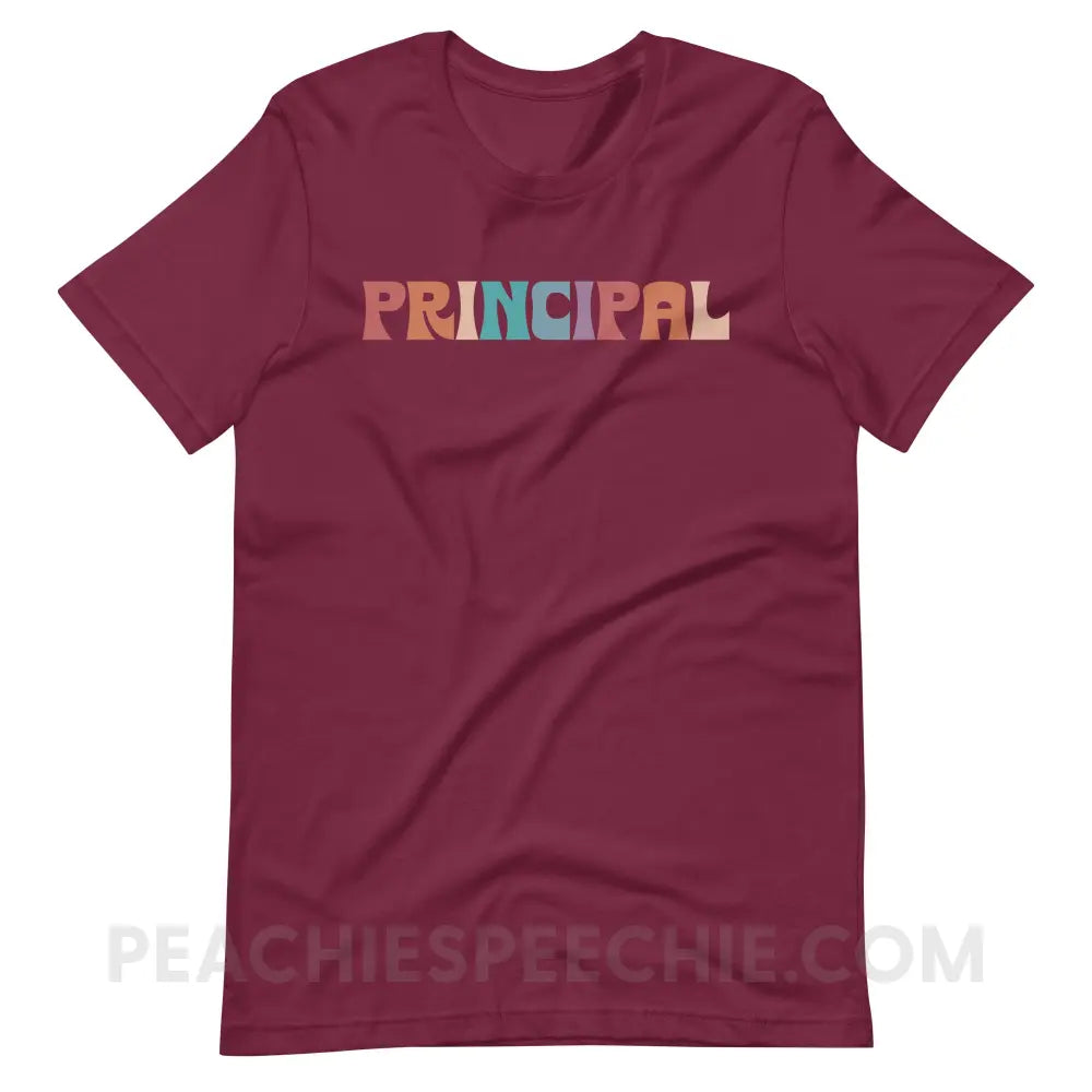 Colorful Principal Premium Soft Tee - Maroon / S - T-Shirt peachiespeechie.com
