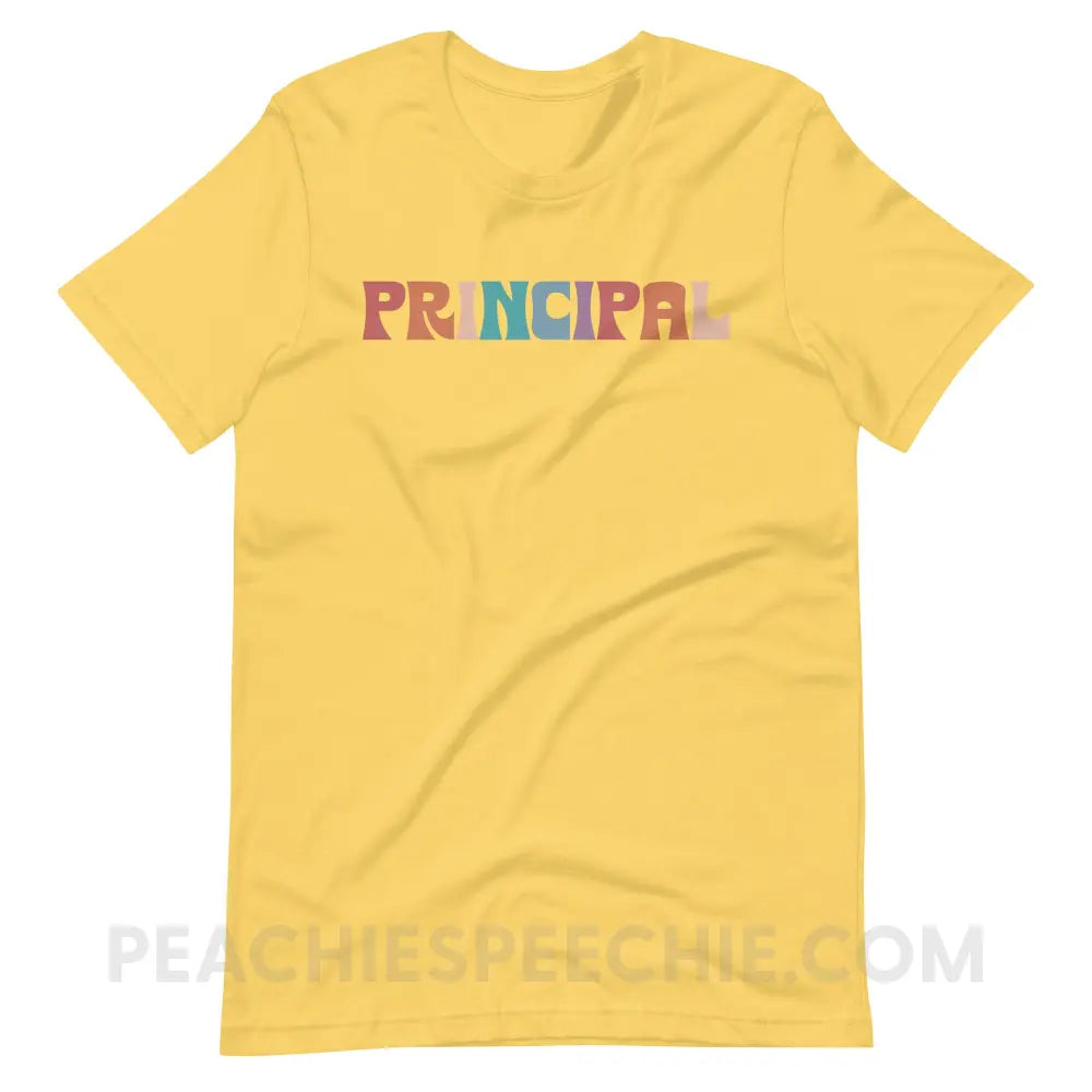 Colorful Principal Premium Soft Tee - Yellow / S - T-Shirt peachiespeechie.com