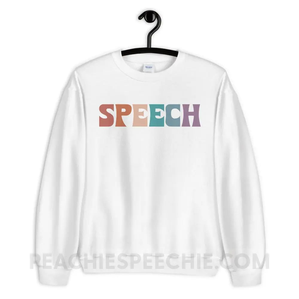Colorful Speech Classic Sweatshirt - White / S - Hoodies & Sweatshirts peachiespeechie.com