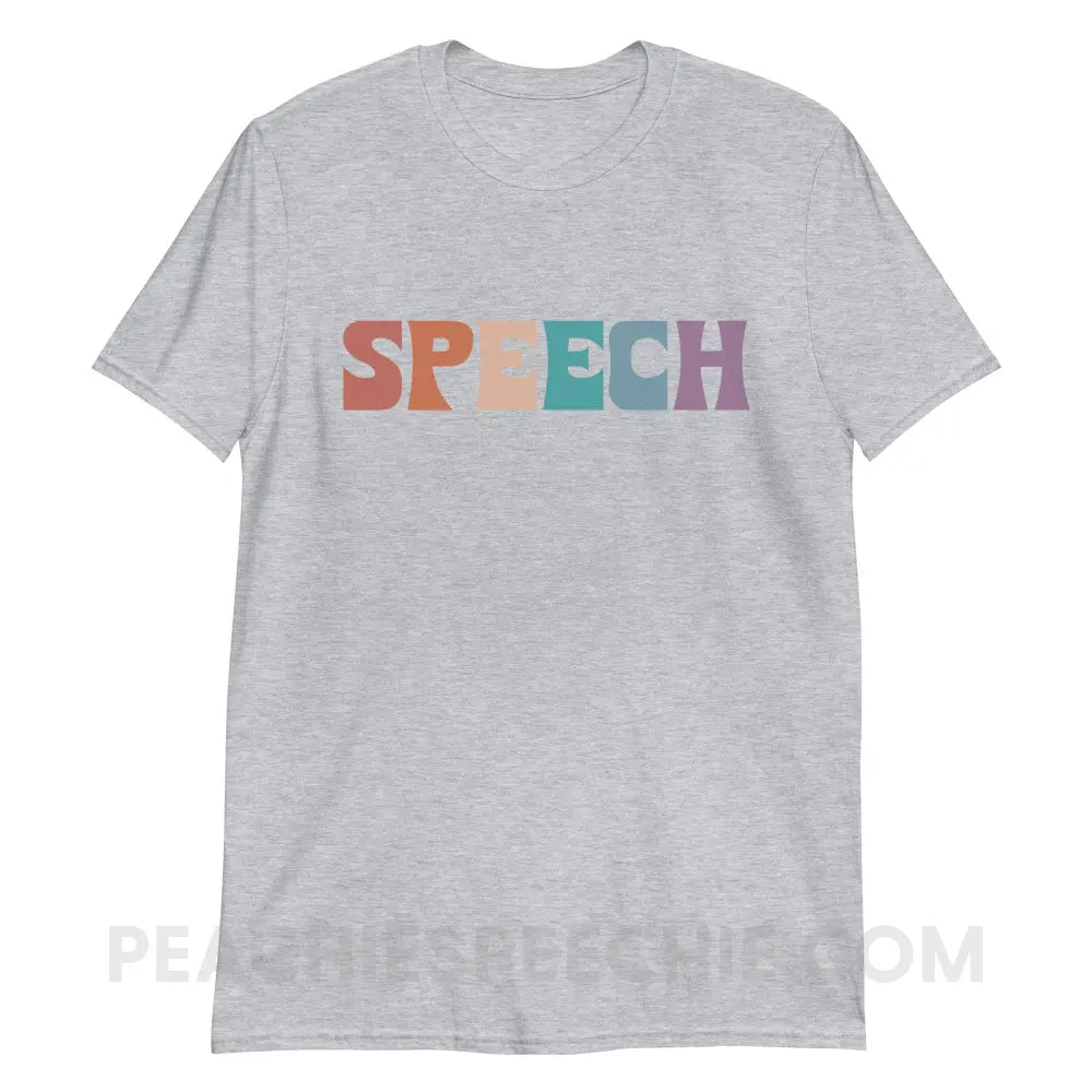 Colorful Speech Classic Tee - Sport Grey / S - T-Shirt peachiespeechie.com