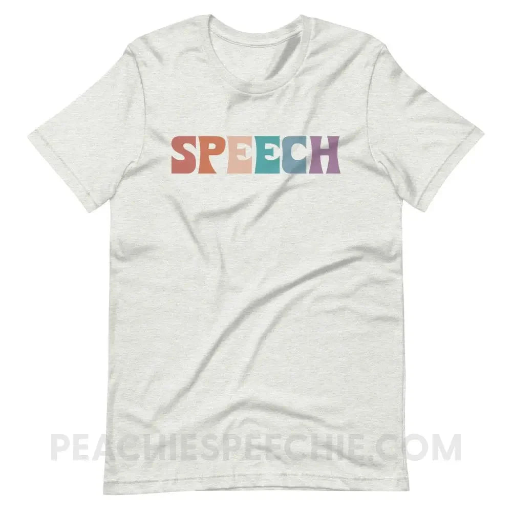 Colorful Speech Premium Soft Tee - Ash / S - T-Shirts & Tops peachiespeechie.com