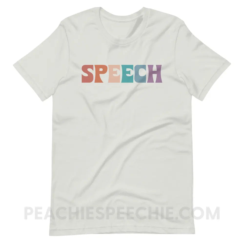 Colorful Speech Premium Soft Tee - Silver / S - T-Shirts & Tops peachiespeechie.com