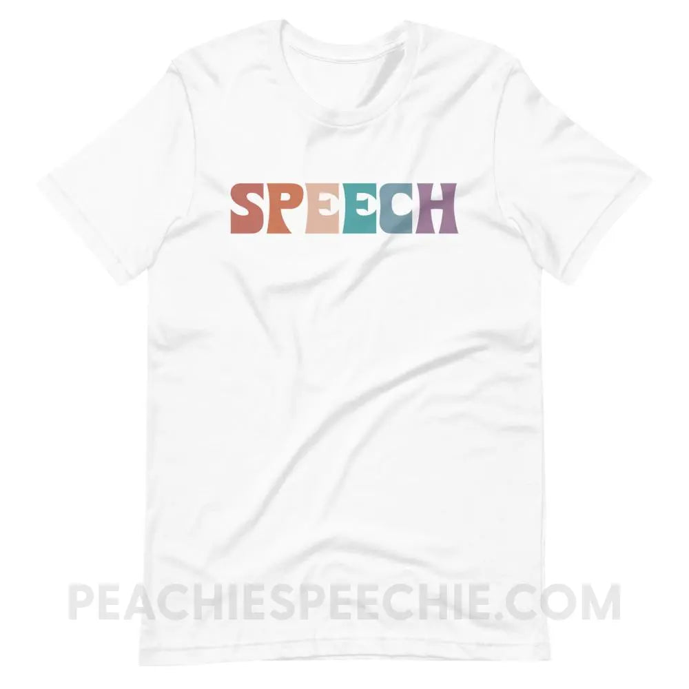 Colorful Speech Premium Soft Tee - White / XS - T-Shirts & Tops peachiespeechie.com