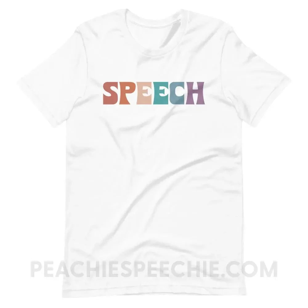 Colorful Speech Premium Soft Tee - White / XS - T-Shirts & Tops peachiespeechie.com