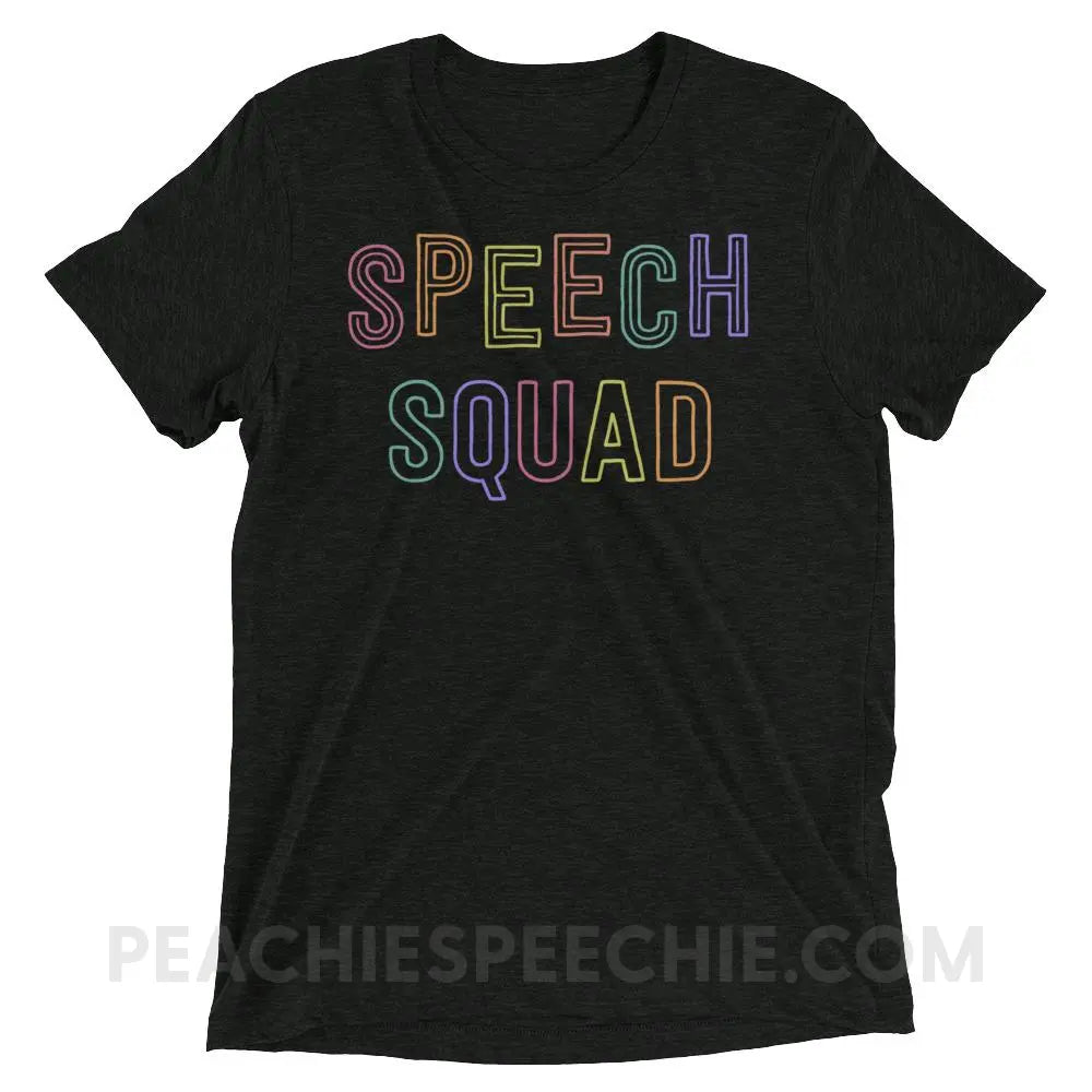 Colorful Speech Squad Tri-Blend Tee - Charcoal-Black Triblend / XS - T-Shirts & Tops peachiespeechie.com
