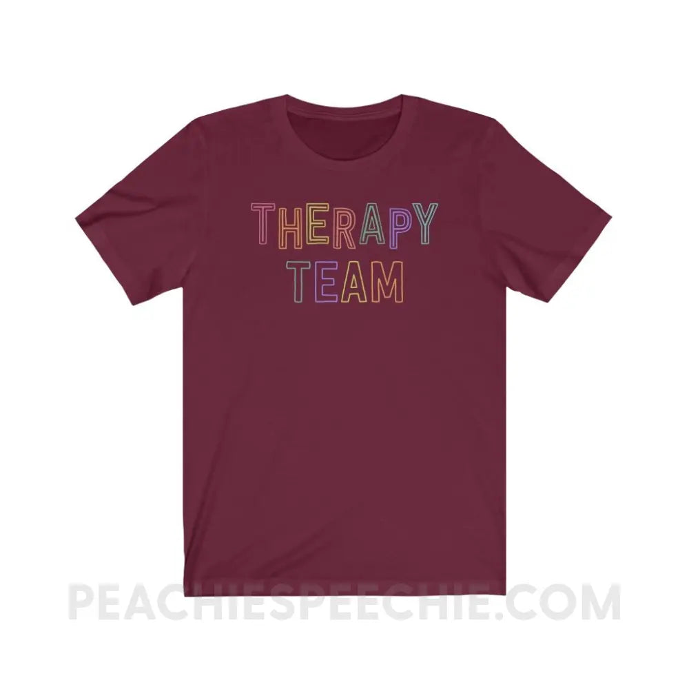 Colorful Therapy Team Premium Soft Tee - Maroon / XS - T-Shirt peachiespeechie.com
