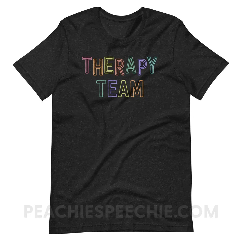 Colorful Therapy Team Premium Soft Tee - Black Heather / XS - T-Shirt peachiespeechie.com