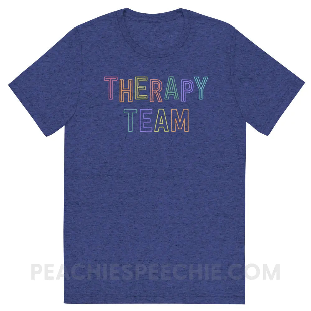 Colorful Therapy Team Tri-Blend Tee - Navy Triblend / XS - peachiespeechie.com