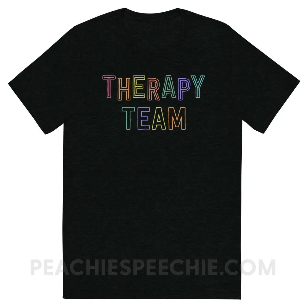 Colorful Therapy Team Tri-Blend Tee - Solid Black Triblend / XS - peachiespeechie.com