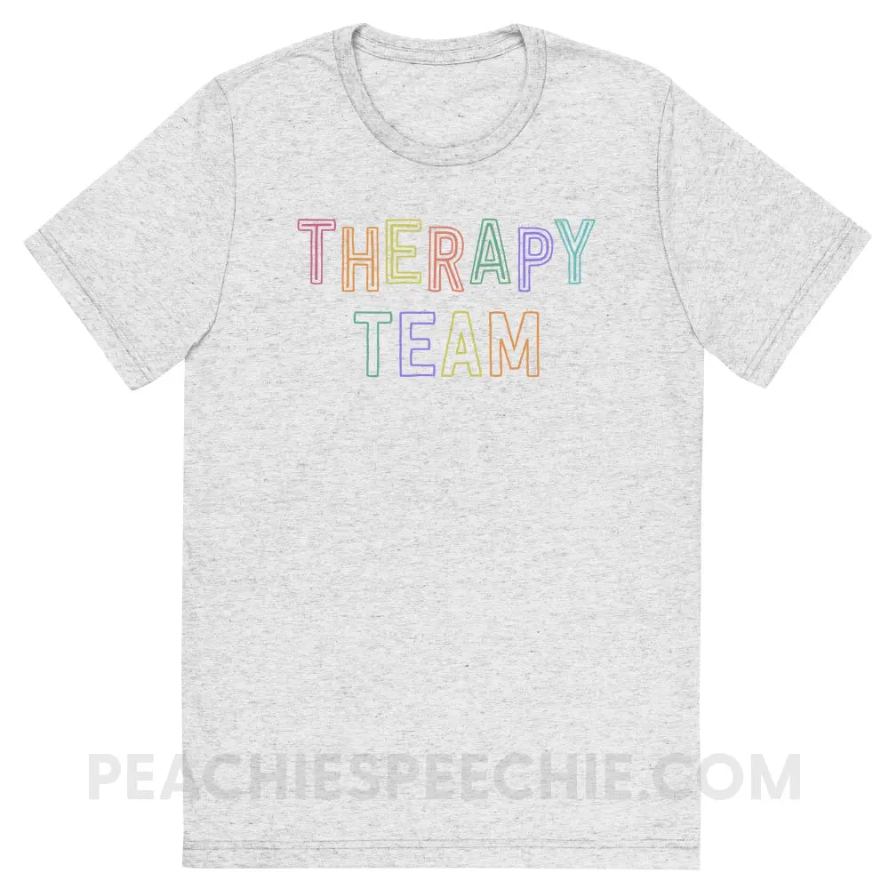 Colorful Therapy Team Tri-Blend Tee - White Fleck Triblend / XS - peachiespeechie.com