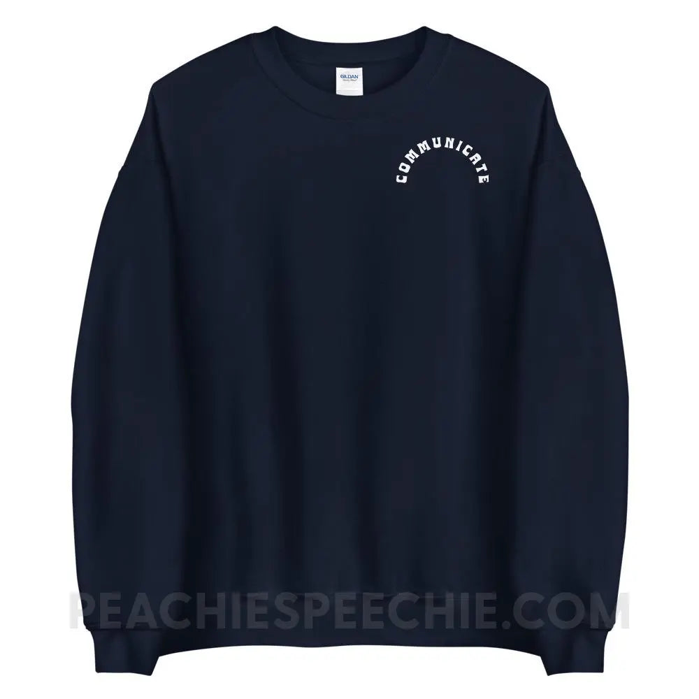 Communicate Arch Classic Sweatshirt - Navy / S - peachiespeechie.com