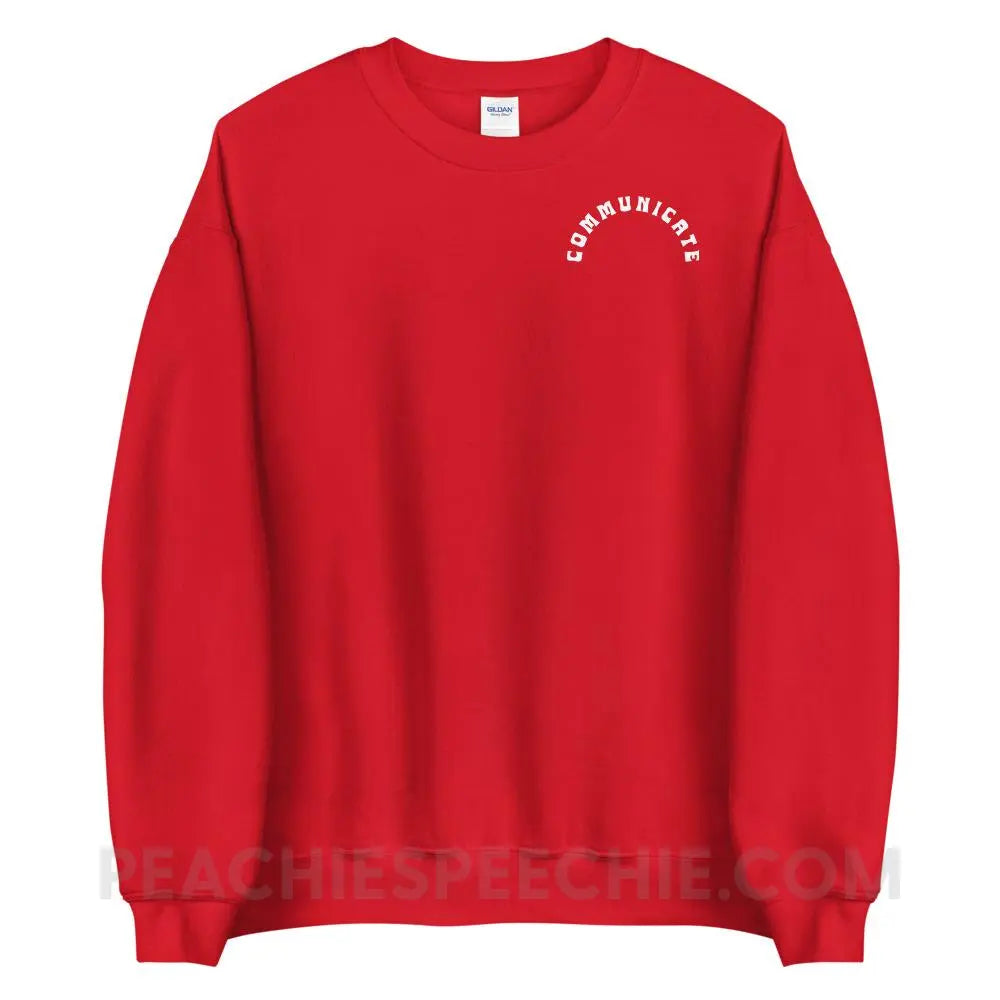 Communicate Arch Classic Sweatshirt - Red / S - peachiespeechie.com
