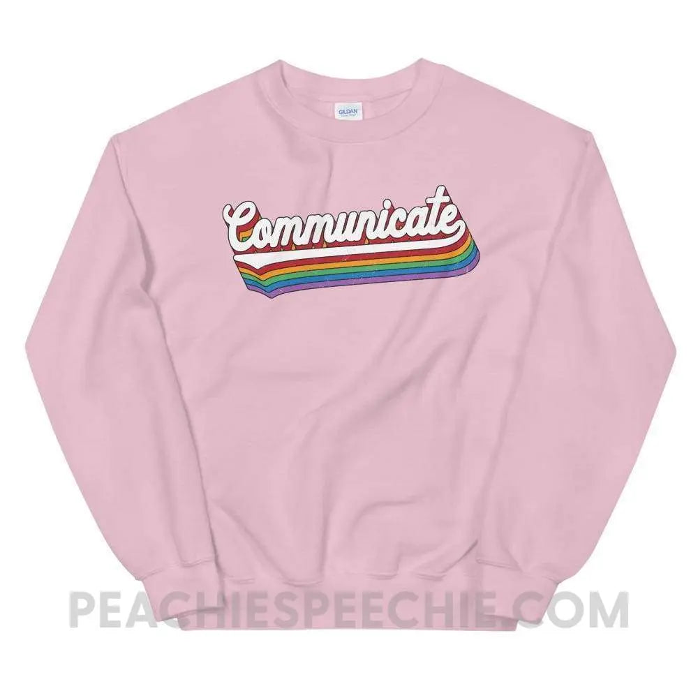 Communicate Classic Sweatshirt - Light Pink / S Hoodies & Sweatshirts peachiespeechie.com