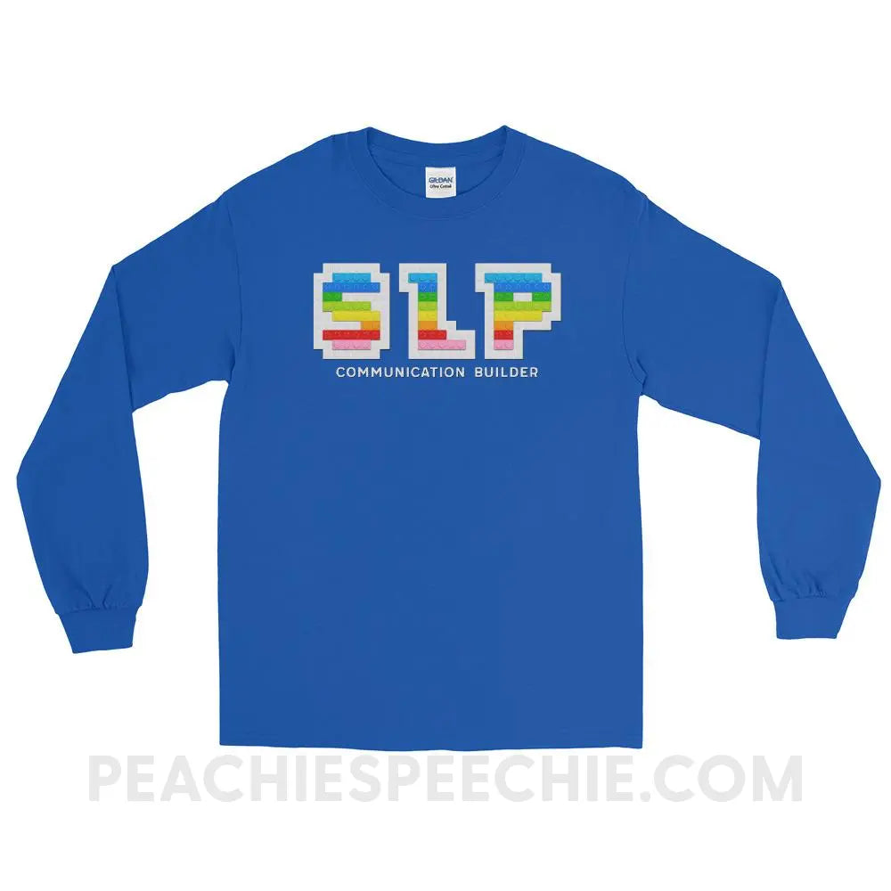 Communication Builder Long Sleeve Tee - Royal / S - T-Shirts & Tops peachiespeechie.com