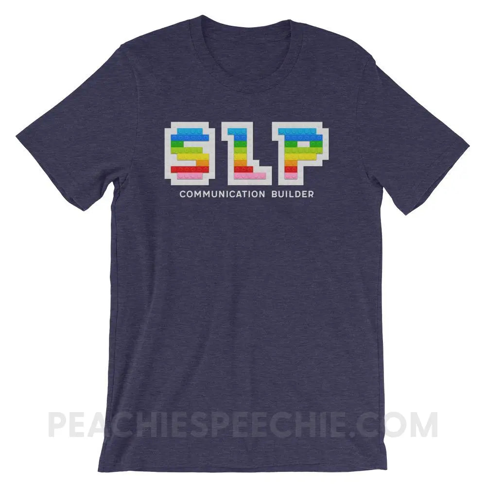 Communication Builder Premium Soft Tee - Heather Midnight Navy / XS - T-Shirts & Tops peachiespeechie.com