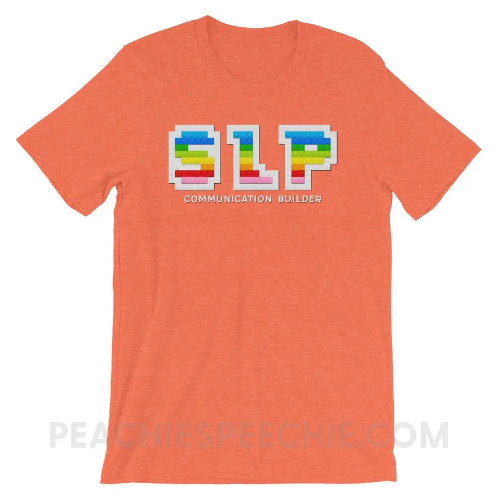 Communication Builder Premium Soft Tee - Heather Orange / S - T-Shirts & Tops peachiespeechie.com